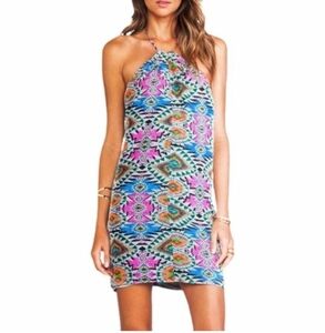 Lovers And Friends Hopless Love Halter mosaic mini dress size XS